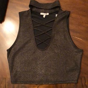 Mettallic Charlotte Russe Crop Top